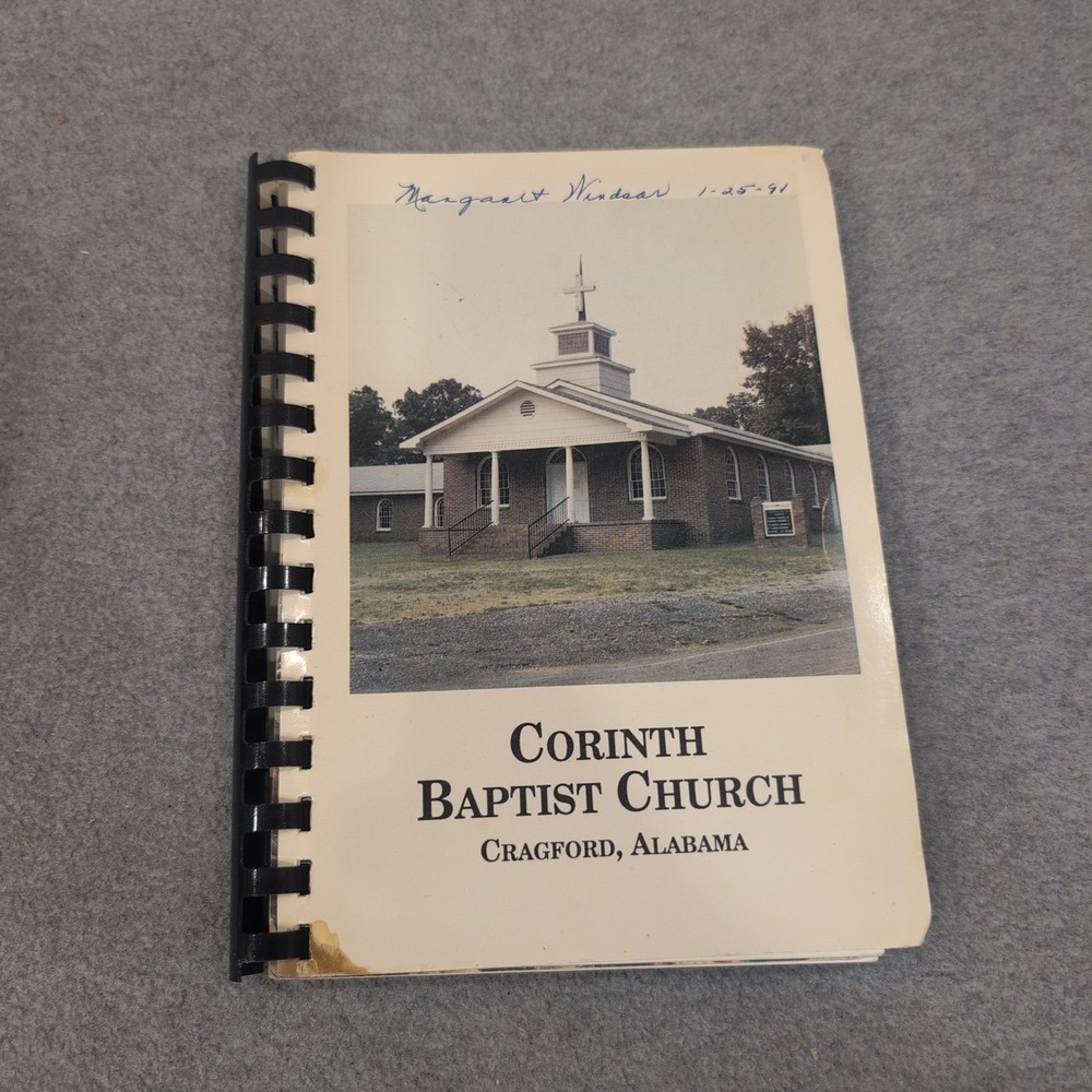 Vintage Corinth Baptist Church Cragford Alabama Community Cookbook 1991 - Picture 1 of 3